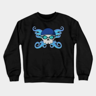 Swimming crew Jolly Roger pirate flag (no caption) Crewneck Sweatshirt